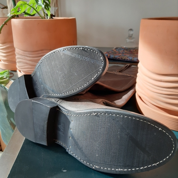 Frye Shirley Leather Cross Stitch Detail Tall Riding Pull Tab Boots👢 Size 7 1/2 - Picture 4 of 8